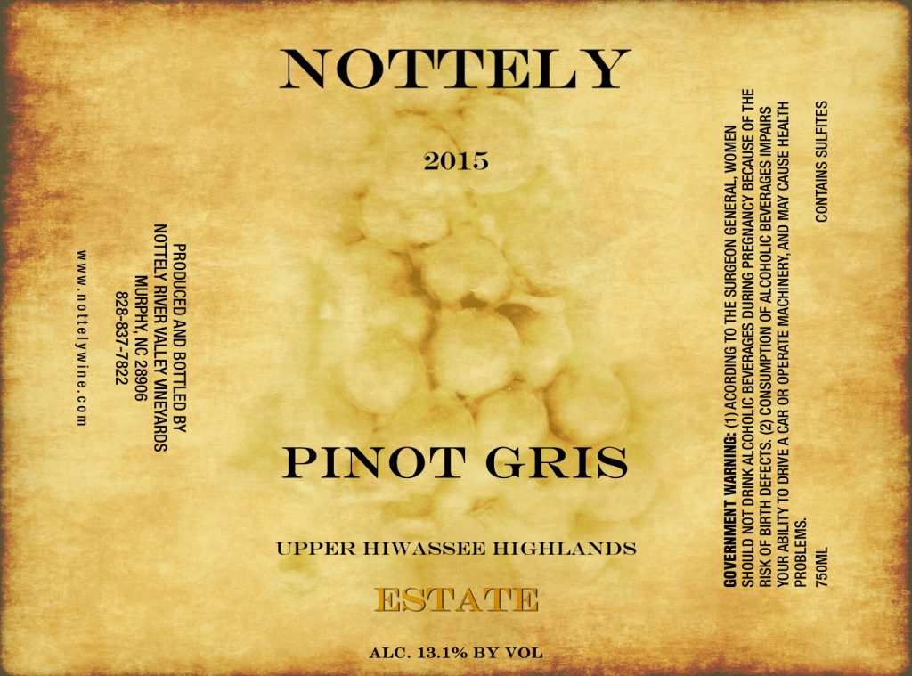 Nottely Wine Pinot Gris
