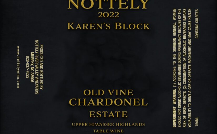 2022 Karen's Block Chardonell - Nottely Rive Valley Vineyards